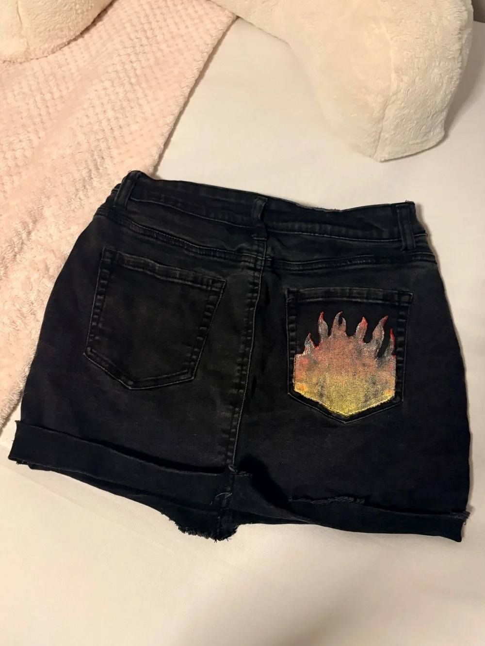 Wax Jean Black Denim Button-Front Mini Skirt